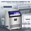 Machine à glaçons commerciale 360 lb / 24 h avec bac de rangement de 80 lb, 126 pièces Machine à glaçons en acier inoxydable sous le comptoir / machine à glaçons autoportante