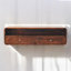 Console flottante en bois noyer californien à 2 tiroirs, brun