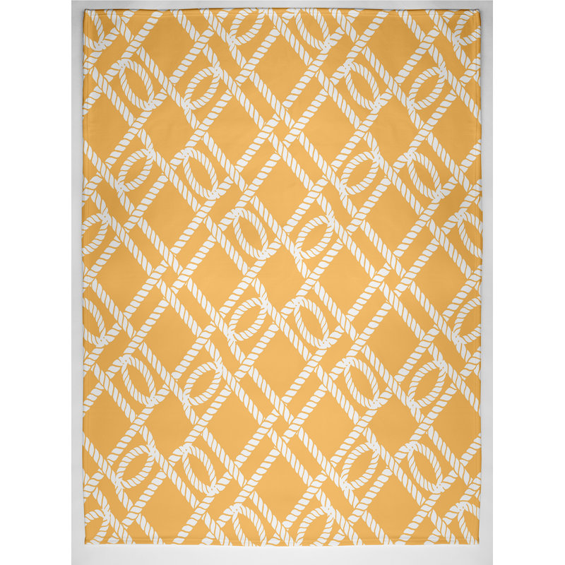 Creston Plain Weave / Muslin Throw Blanket, Yellow