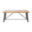 Outdoor Acacia Wood Metal Base Dining Table, Teak