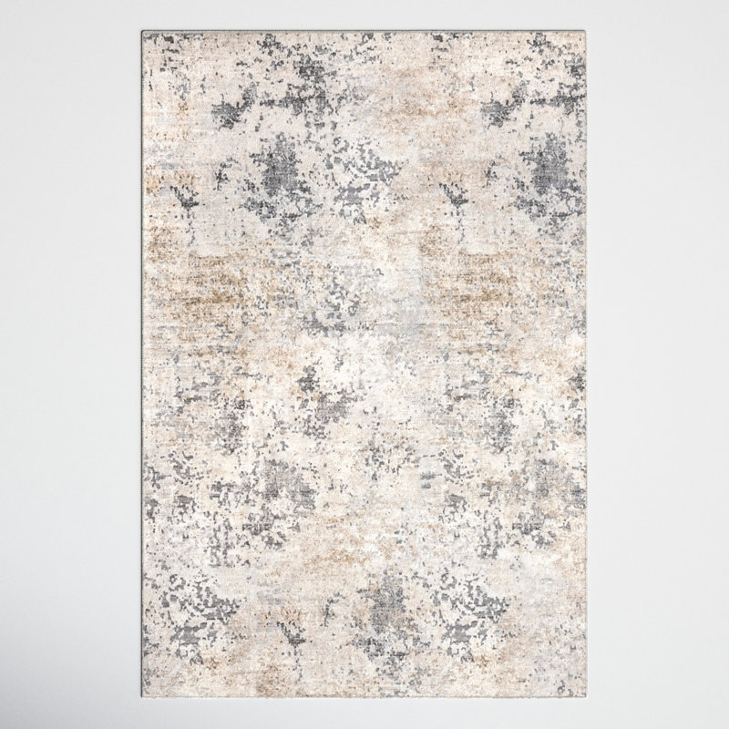 Danae Abstract Machine Washable Area Rug for Living Room Bedroom Dining Room Kitchen, Runner 2'6" x 12'
