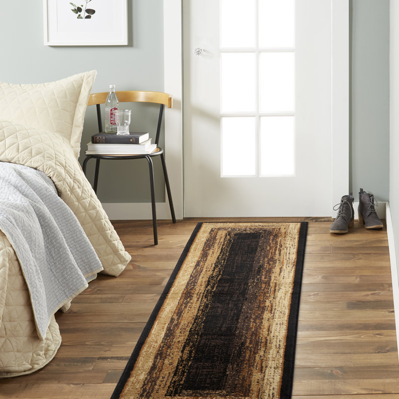 Tapis noir Calvo, Tapis de couloir 1 pi 9 po x 7 pi 2 po