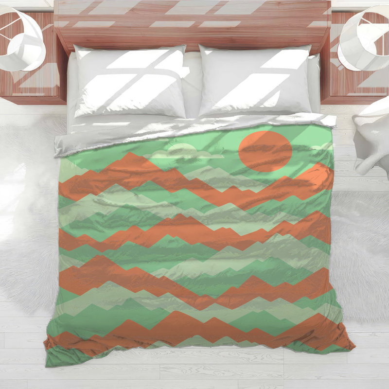 Édredon vert et orange, Queen