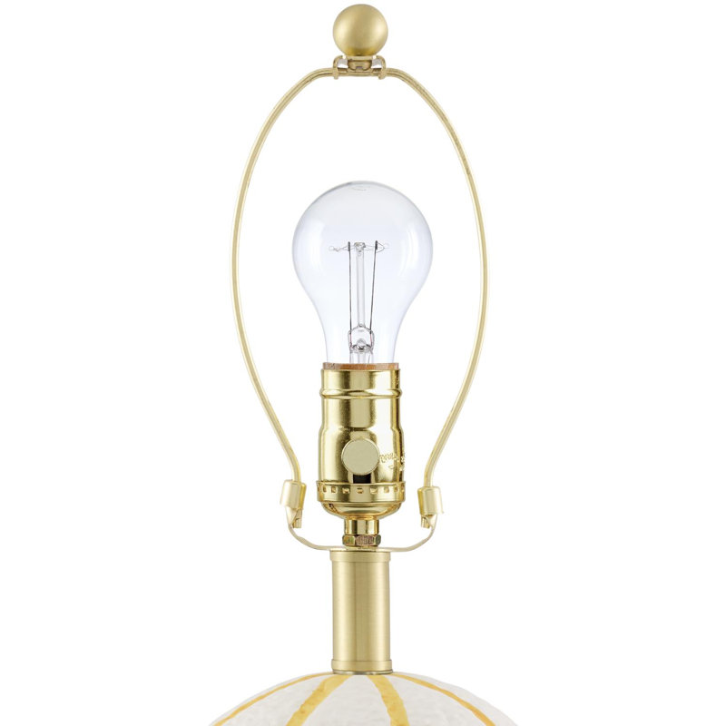 Lampe de table Gwendol, Beige, jaune
