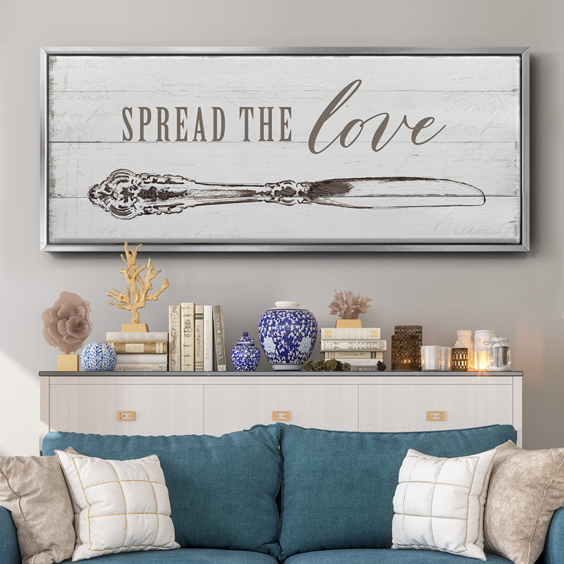 Spread the Love - toile encadrée, H 20 po x l 50 po