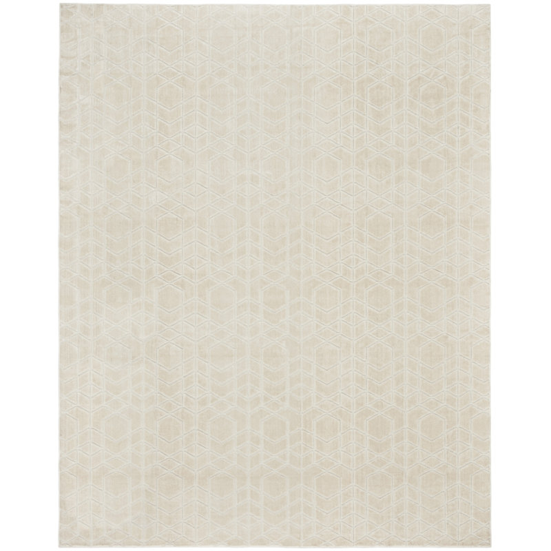 Nourison Washable Charm 9' x 12' Ivory Modern Indoor Rug, Rectangle 9' x 12'