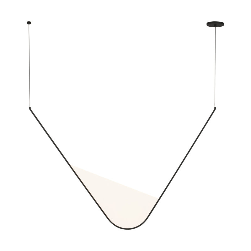 Mizu 1 - Light LED Pendant, 33.5" H x 48.4" W x 1.3" D
