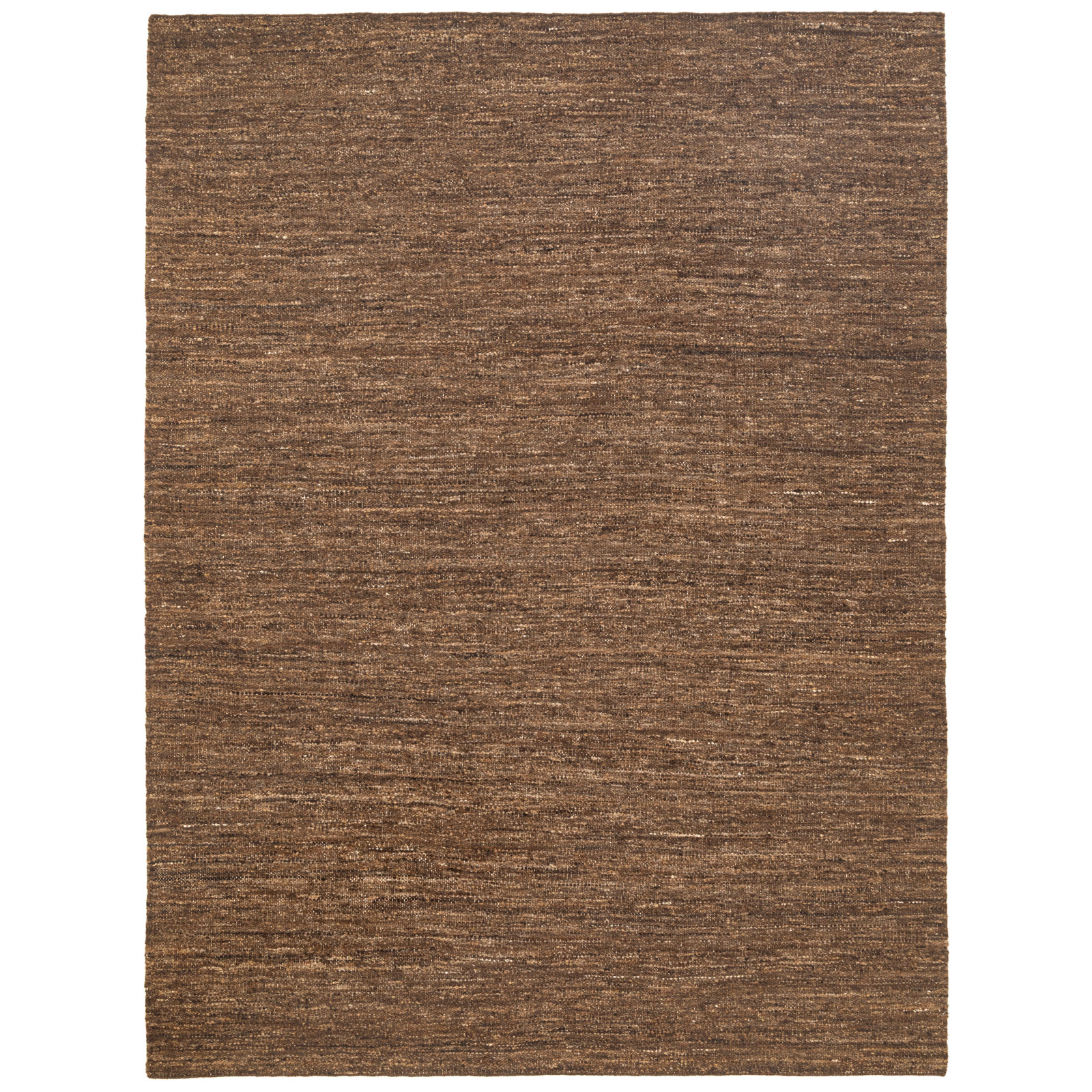 Dezi Flatweave Wool Neutral Area Rug, Rectangle 8'9" x 11'9", Brown