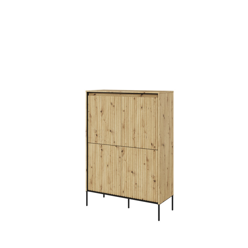 Alsha 98cm Sideboard, Oak Artisan/Black