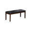 6 tables de salle à manger avec sièges rembourrés - noyer / noir, table rectangulaire, 4 chaises rembourrées-761335443-761335441