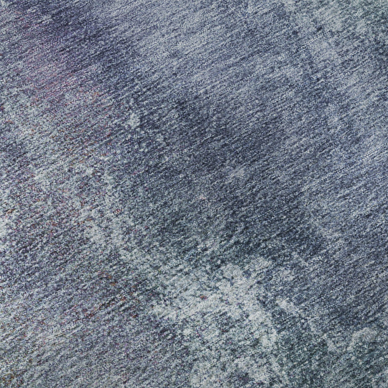 Premium Machine Washable Mayfield AMF2308 Abstract Rug, Blue, 9' x 12'