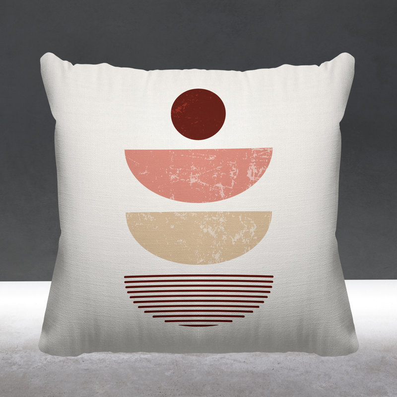 Coussin intérieur / extérieur Carmen Boho, L 19 po x H 19 po, Rouge