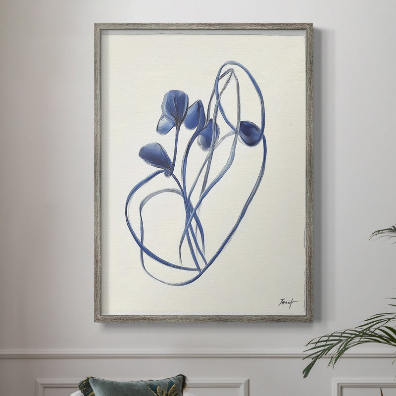 Impression encadrée FLORAL Series DCXLV - Bois massif, H 11 po x l 9 po