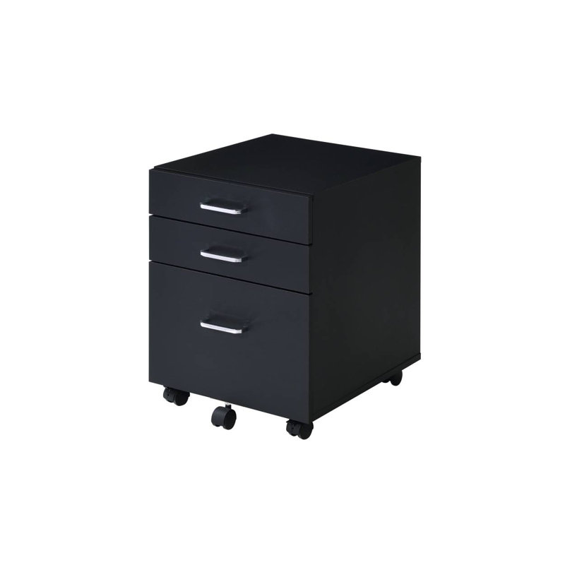 Black & Chrome Finish Cabinet