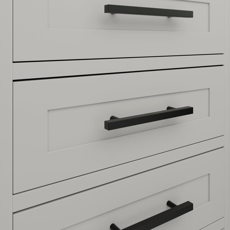 Heritage Designs Quad Bar Pull - 5-1/16" Center to Center Cabinet Pull Matte Black - Contemporary Hardware for Drawers & Cabinets