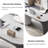 Modern Minimalist Grey Rectangular Office Desk-110366724