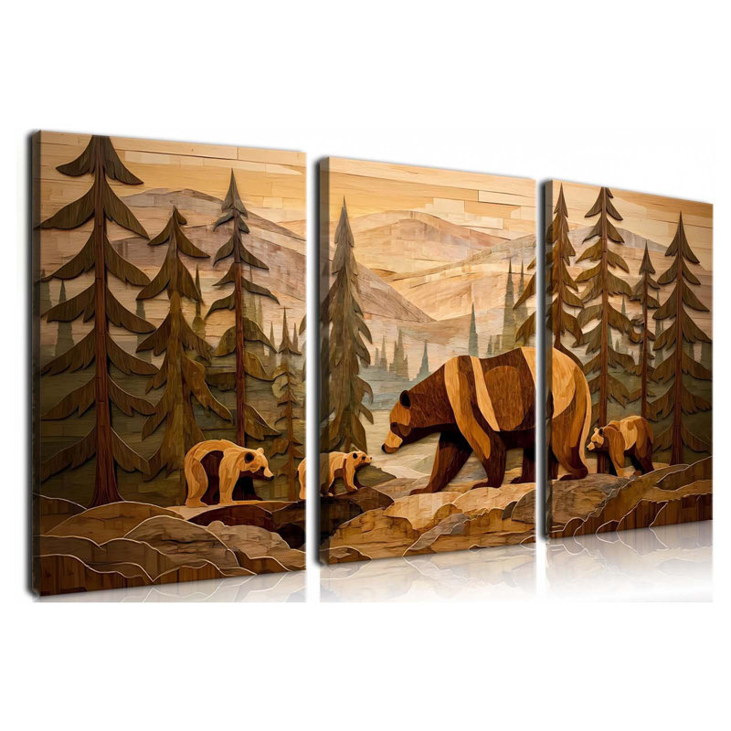 3 Piece Wrapped Canvas Wall Art