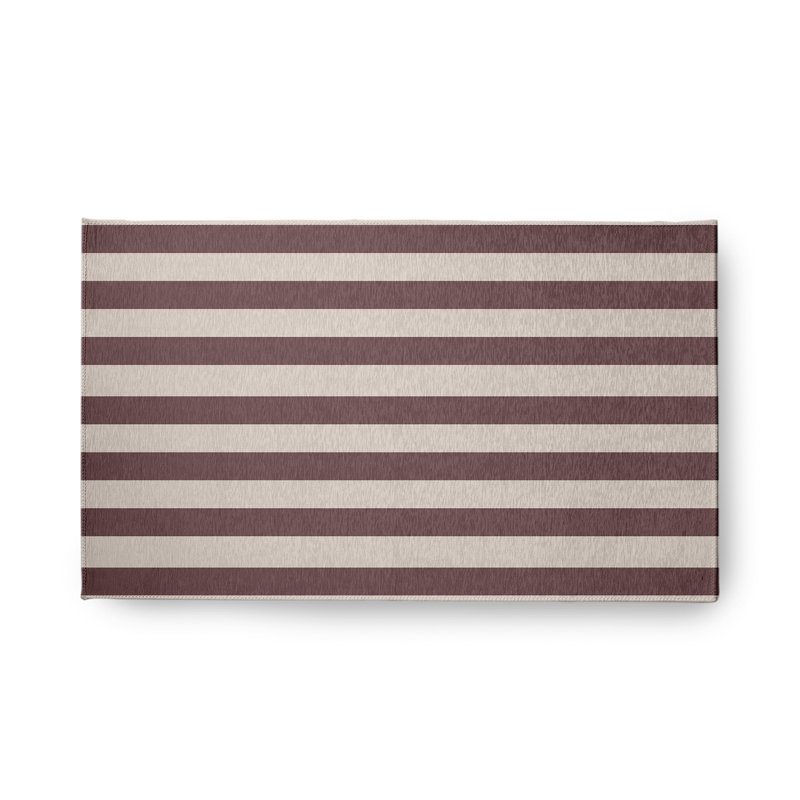 Toppino Chenille Striped Indoor / Outdoor Rug, Rectangle 1'6" x 2'6"