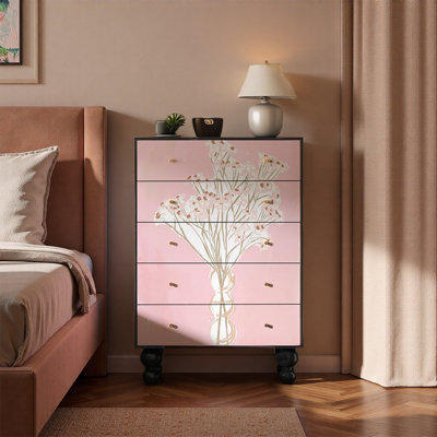 Armoire décorative élégante à cinq tiroirs