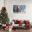 Art mural sur toile grand père Noël hivernal - décorations murales photos de Noël, impressions de Noël rétro, art mural des Fêtes pour le salon, chambre à coucher, toile tendue avec cadre en pin, 32 po x 48 po-385803045