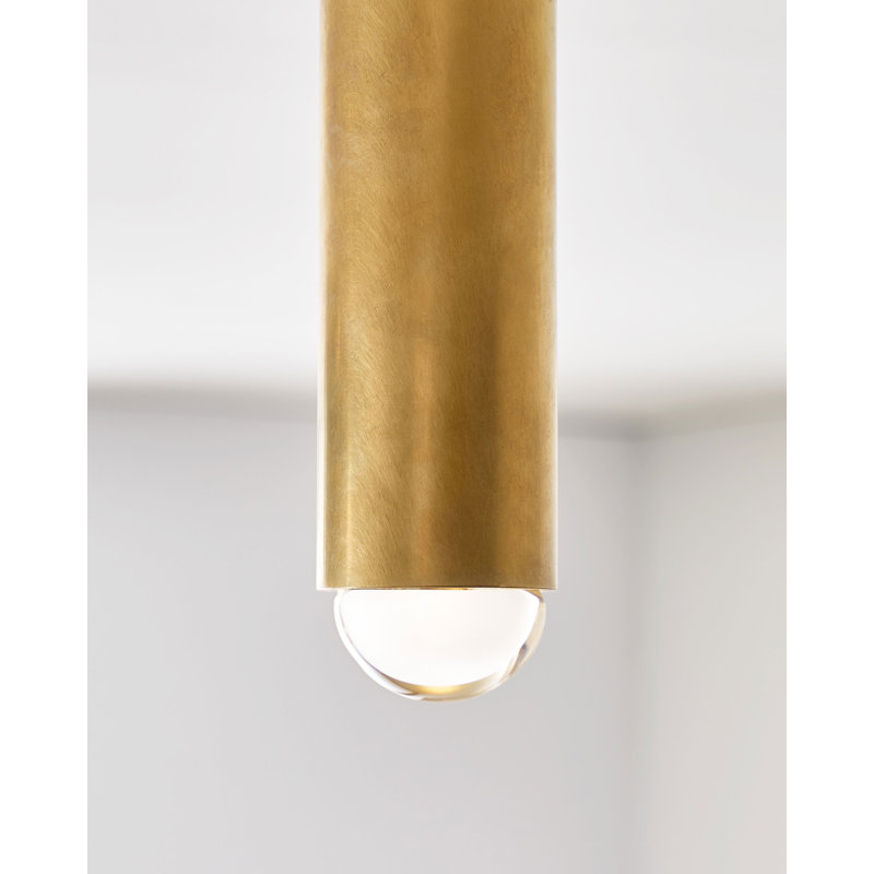 Ebell 1 - Light LED Flush Mount, Natural Brass
