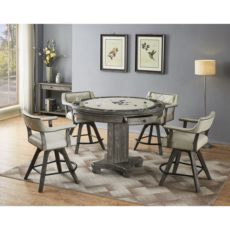Mariala Swivel Upholstered Counter Stool, Counter Stool (24" Seat Height)