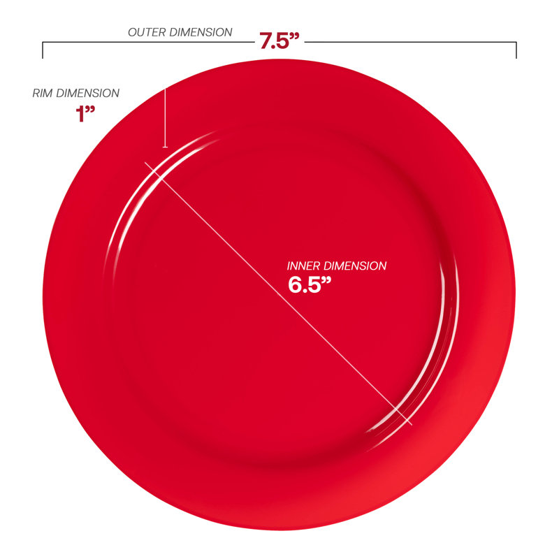 Heavy Weight Plastic Salad Plates