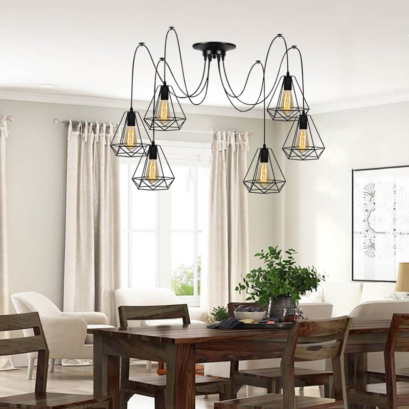 Sarnen 6 - Light Black Cluster Pendant