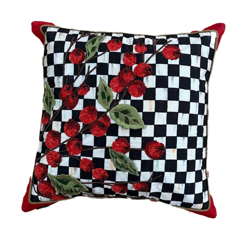 Courtly Check Holly Throw Pillow