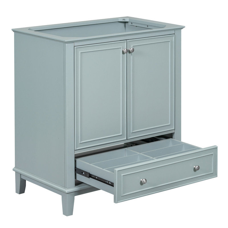 Base de meuble-lavabo simple autoportante 29,5 po seulement en vert
