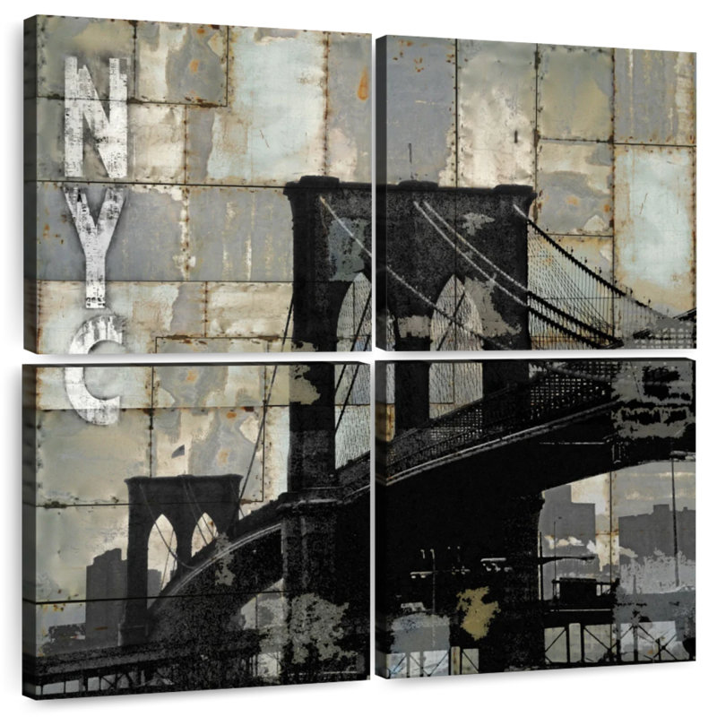 Nicci NYC Industrial II, 50" H x 50" W