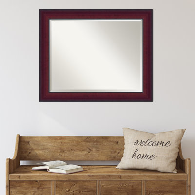 Jermall Solid Wood Rectangle Wall Mirror