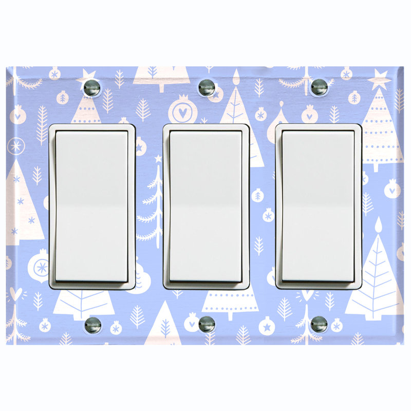 Holiday Themed 3 - Gang Rocker Standard Wall Plate