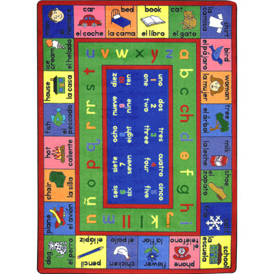 Educational Lengualink Spanish by Joy Carpets Area Rug