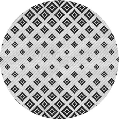 Tapis noir/blanc à motifs