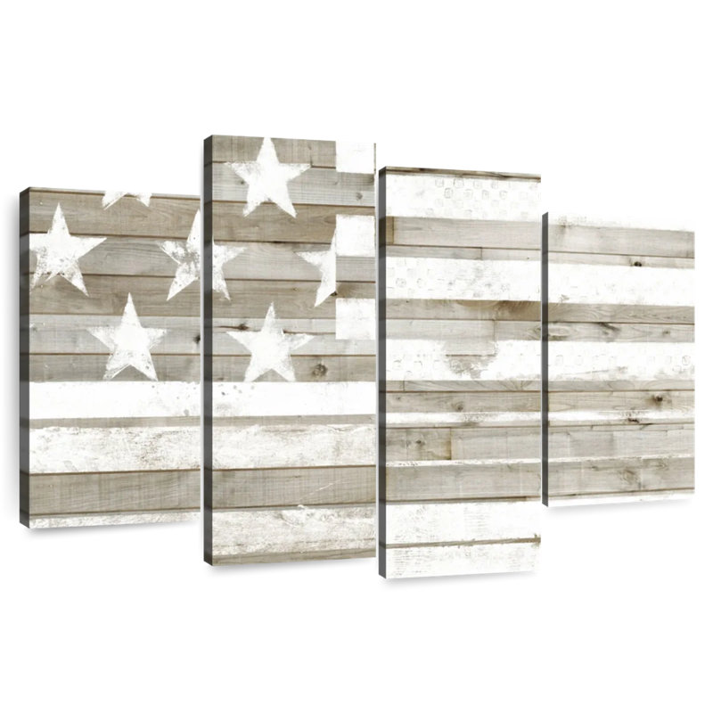 Drapeau Borges Rustic Americana, H 42 po x l 68 po