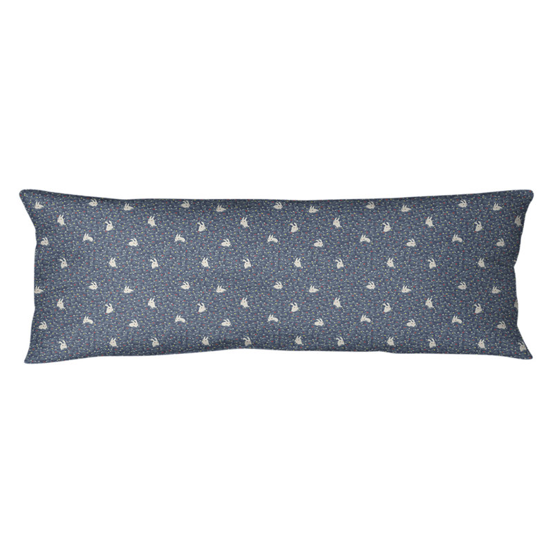 Coussin lombaire lapin lapin, Bourre en polyester, Bleu marine