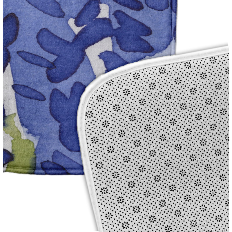 Lubbers Non-Slip Bath Mat, 17" W x 24" L, Blue