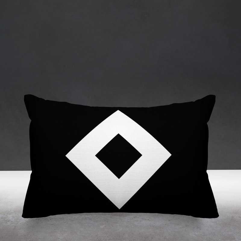 Coussin décoratif intérieur / extérieur Seven, Noir