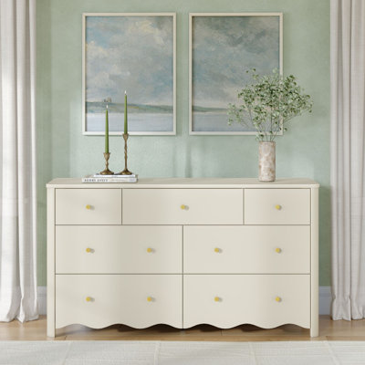 Sutton 7 Drawer Dresser, Linen White