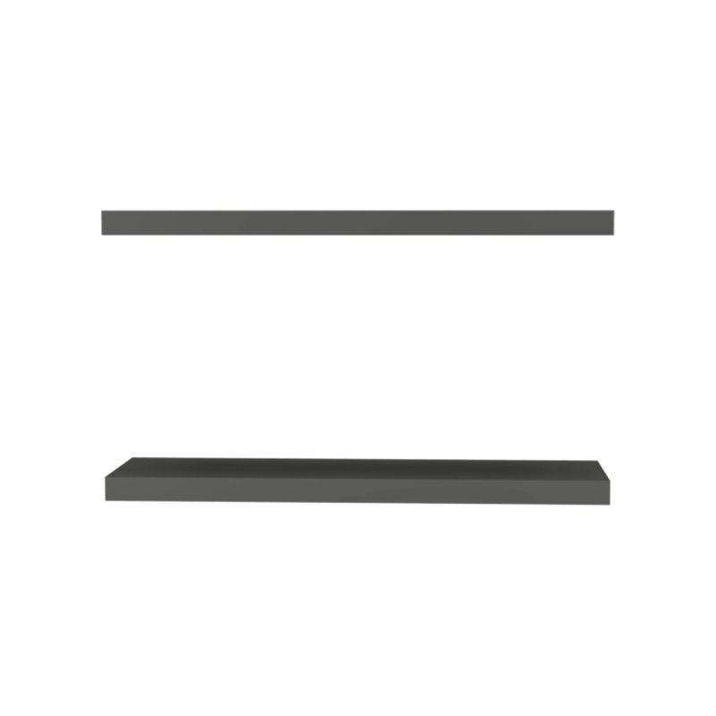 Matt Grey Floating Shelf, 1.5"H x 31.5"W x 9.8"D, Gray