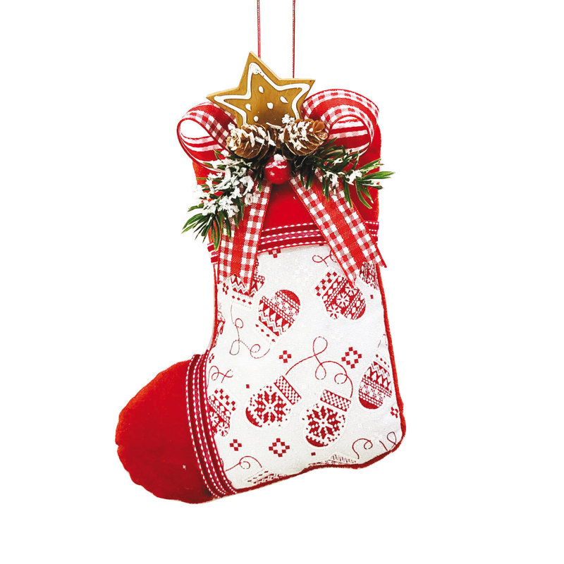 Ornement d'arbre de Noël en tissu The Holiday Aisle®