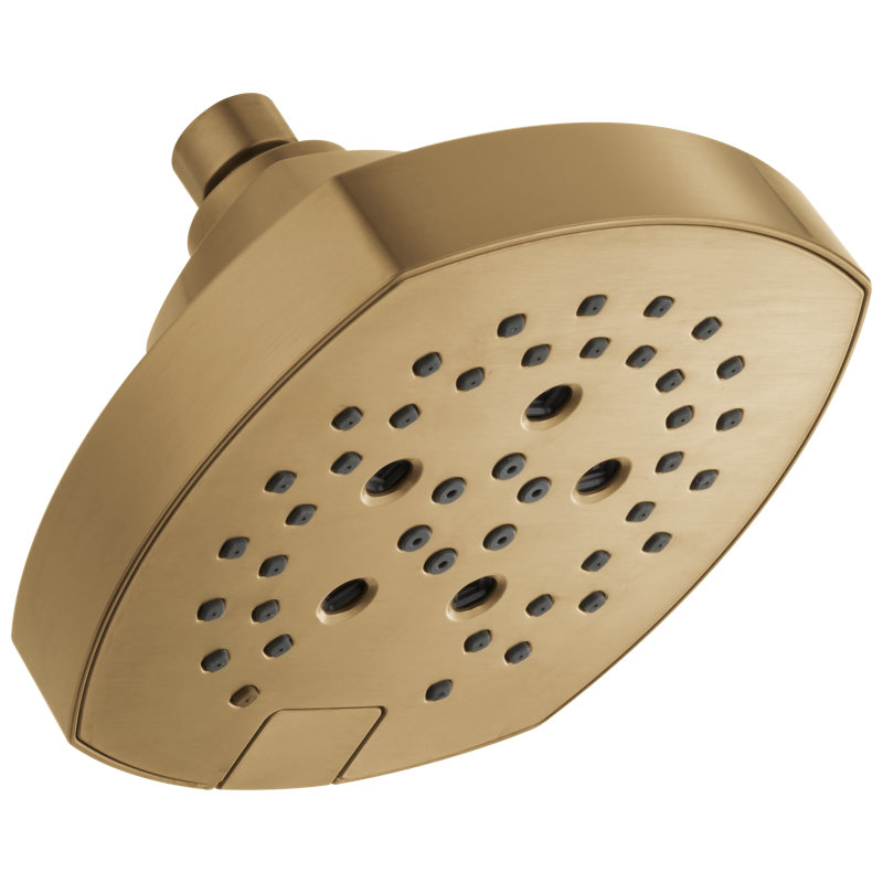 Pomme de douche à pluie multifonctionnelle universelle avec technologie H2Okinetic, Bronze champagne