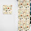 Matrice sphérique moderne beige rétro - Rideau moderne - Velours obscurcissant - 1 panneau-107578980