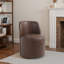 Chaise d'appoint rembourrée en similicuir brun moderne-1393407433