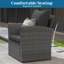 4 Piece Rattan Sofa Seating Group With Back&Seat Cushions
