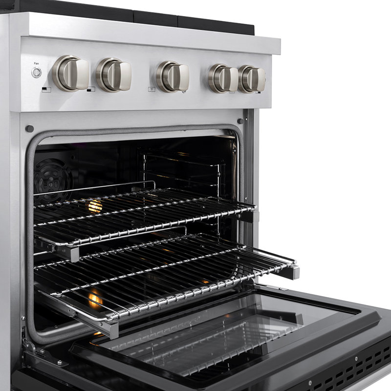 ZLINE 30 in. 4.2 cu. ft. Paramount Dual Fuel Range W/ 4 Burner DuoPro Cooktop and Electric Convection Oven W/ Black Matte Door