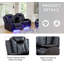 Causeuse inclinable électrique en cuir 73 po avec console centrale, porte-gobelets, charge USB et éclairage à DEL-1618900857