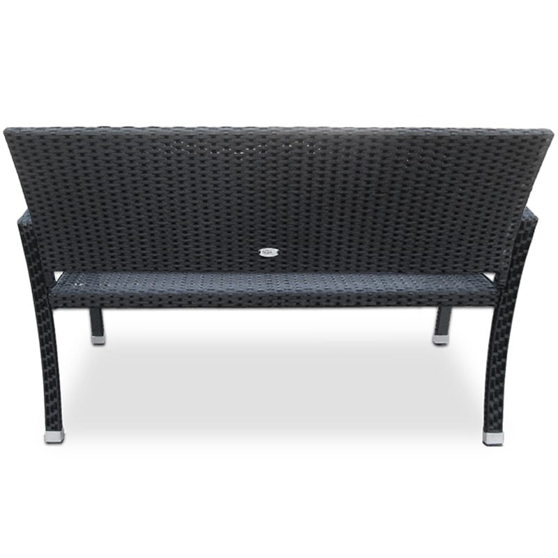 Martiques Powder Coated Steel Garden Bench, Black