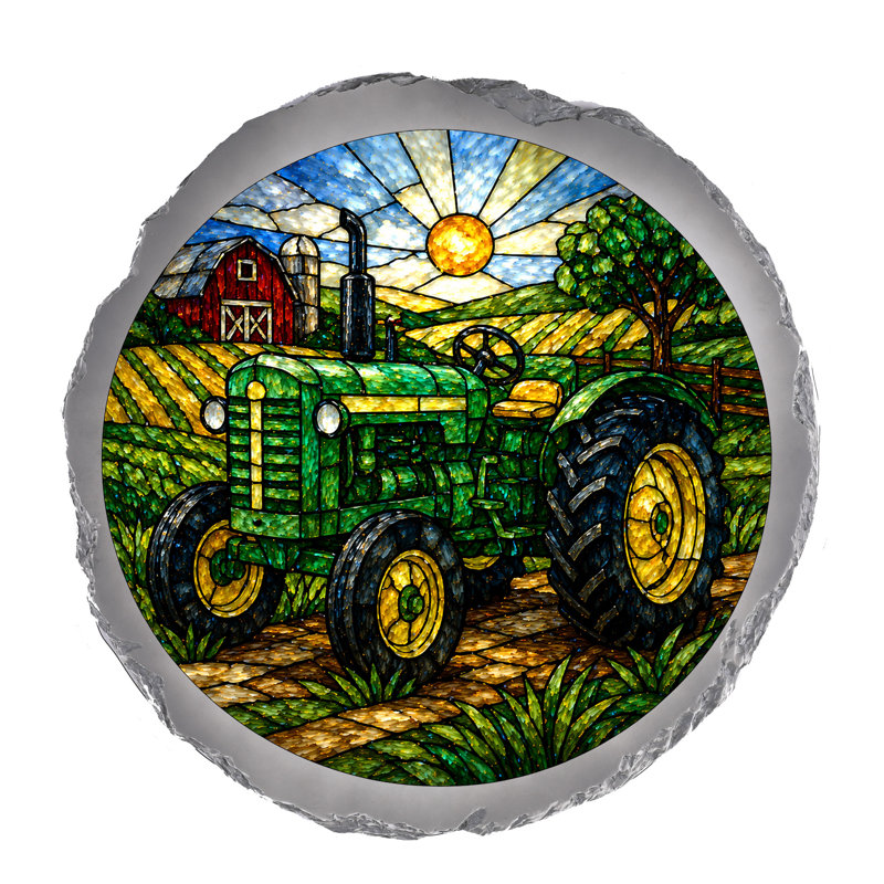 PAS TOTAL - Vitrail LOOK GREEN TRACTOR STONE GRAY